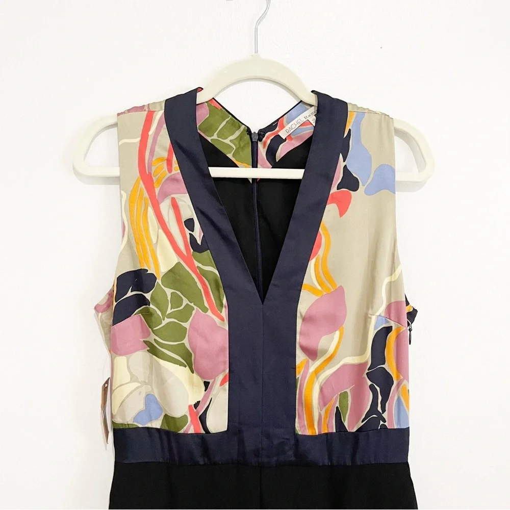 NWT RACHEL Rachel Roy Wide-Leg Cutout Jumpsuit Floral Multicolor Size 12 - Picture 3 of 7